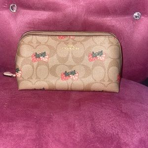 COACH Strawberry Cosmetics Pouch